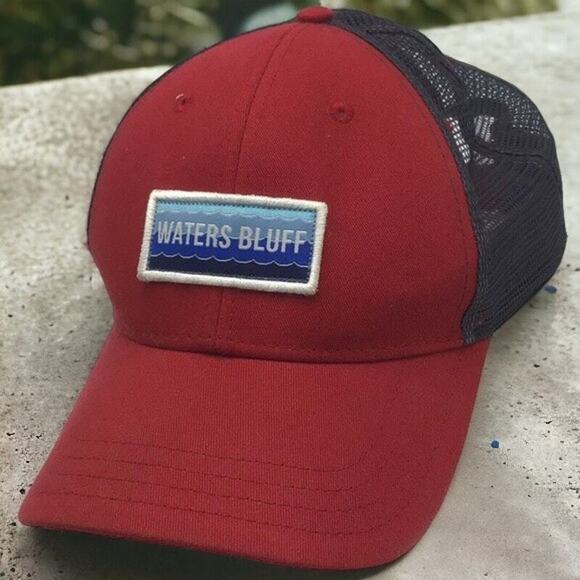 Waters Bluff Clothing Company Mens Cap Hat Red Black Snapback Adjustable - Picture 1 of 16